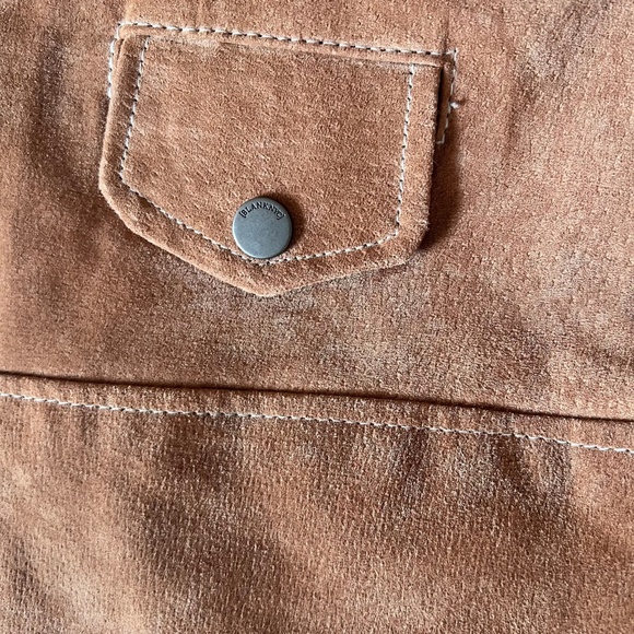 BlankNYC Suede Moto Jacket Men’s Medium Tan Brown Biker Coat Fall Winter EUC - Picture 5 of 8